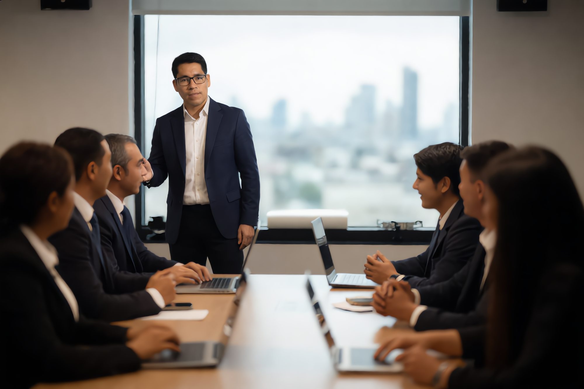 William Heras facilitando una capacitación para el equipo de una empresa